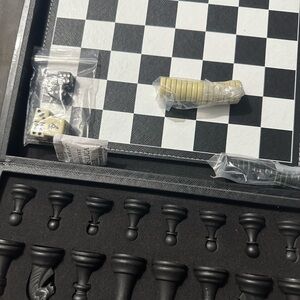 Black Chess Set with Board